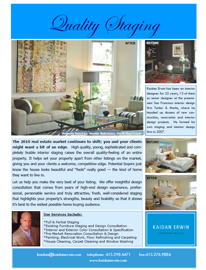 Brochure Home Staging Home Staging San Francisco Staging